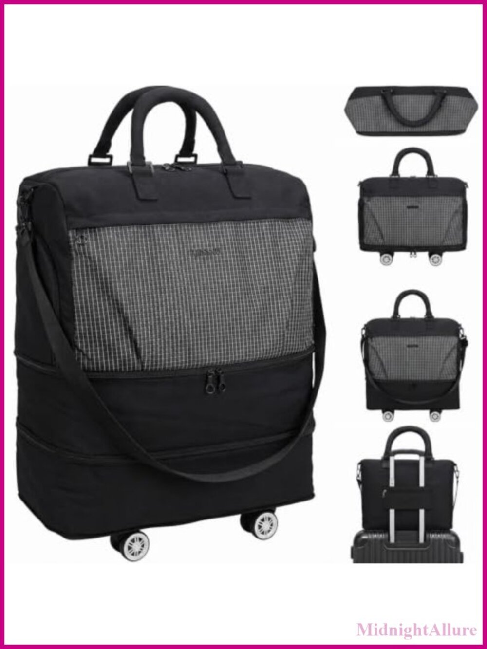 Women's Expandable Travel Backpack Tote Shoulder Bag Multifunctional Handbag